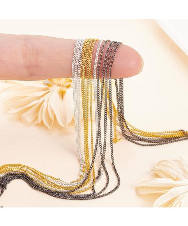 NICENEEDED 12 Strips Metal Nail Art Chains Gold, Silver, Black Nail Decorations for Manicure DIY - Buy Online on GoSupps.com