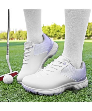 LZQPEARL Women's Golf Shoes - Waterproof Non-Slip Light Sneakers with Spikes | Sizes 36-43 - Perfect for Outdoor Training | Stylish Purple Design - Buy Online on GoSupps.com