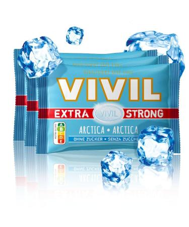 VIVIL Extra Arctica Mint Pastilles - 26 x 3 Pack Sugar-Free & Vegan Extra Strong 78 x 25g - Fast International Shipping - Buy Online on GoSupps.com