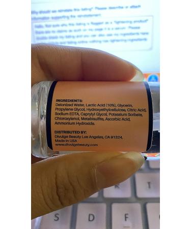 AHA 10% Lactic Acid Daily Exfoliating Serum 1 oz - Clear Pigmentation, Sun Damage, Acne - Divulge Beauty - Buy Online on GoSupps.com