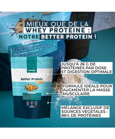 Better Protein Plants: Maximum digestion and assimilation Better than whey Tested in independent laboratory Made in France AqeeLab Nutrition: the eco-friendly brand (Vanilla 900 g) - Buy Online on GoSupps.com