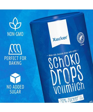 Xucker Noble Whole Milk Chocolate Drops 750g | Low-Carb Tooth-Friendly Xylitol Sweetened | International Shipping Available - Buy Online on GoSupps.com