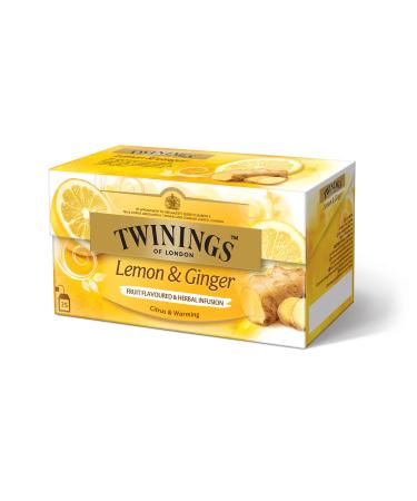 Twinings Lemon & Ginger 25 bags x 1.5g 37.5g pack of 3 (3 x 38 g) Herbal mixtures 25 pieces (pack of 3)