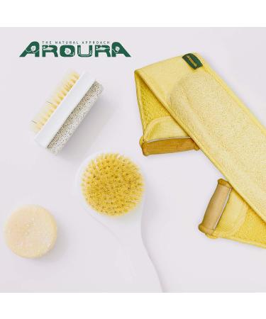 100% Natural Egyptian Back Loofah with Wooden Handle - Eco-Friendly & Non-Toxic - 4 X 31 - Buy Online on GoSupps.com