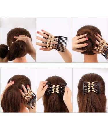 Ulikey 6-Piece Pearl Hair Clips | Magic Comb & DIY Hair Styling Tools for Women & Girls - Stretchy Double Clips & Accessories - Buy Online on GoSupps.com