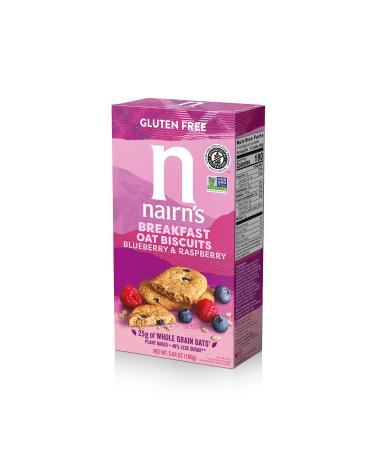 Nairn's Gluten Free Blueberry and Raspberry Breakfast Biscuits, 5.64oz 5.64 Ounce (Pack of 1) Blueberry and Raspberry Breakfast Biscuits