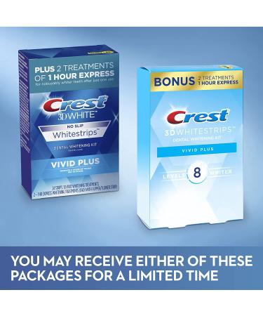 Crest 3D Vivid Plus Teeth Whitening Kit - 24 Count Flavorless Whitestrips - Buy Online on GoSupps.com