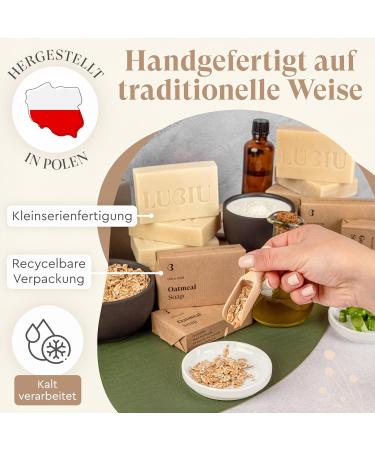 Buy Lubiu Hafers Soap - 100g Natural Organic Oat Soap for Sensitive Skin | Child & Adult Hand/Body Soap - Buy Online on GoSupps.com