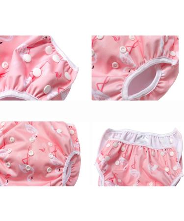 Codkkre Reusable Swimming Diapers for Babies | Adjustable 3-Pack (Flamingo Flower Mermaid) | 0-3 Years - Buy Online on GoSupps.com