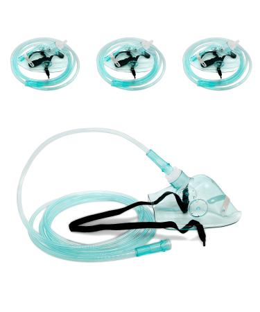 3 Pack Adult Elongated Oxygen Mask for Oxygen Generator with 6.6' Tubing and Adjustable Elastic Strap(Size XL) Size Xl(Adult Elongated)