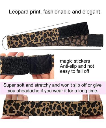 Lace Melting Bands Leopard Print Pattern Adjustable Wig Edge Laying Elastic Bands Baby Hair Elastic Bands Headband for Lace Frontal Melt Wig Edge Laying Bands 4cm - Buy Online on GoSupps.com