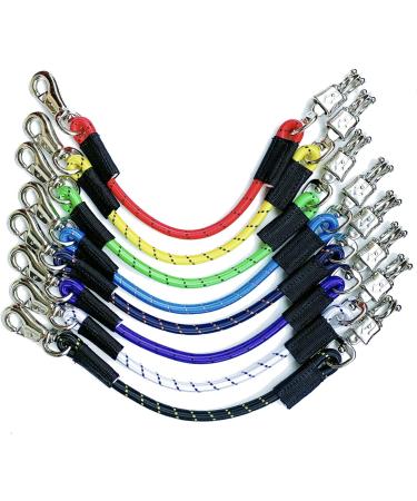 Transport Elastic Binding Trick - Equestrian Rubber Binder with Panic Hook & Bull Snap for Horse Trailers 80 cm Green - International Shipping Available - Buy Online on GoSupps.com