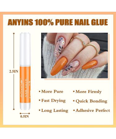 ANYINS Nail Glue 10PCS - Strong Adhesive for Press on Acrylic Nails - Buy Online on GoSupps.com
