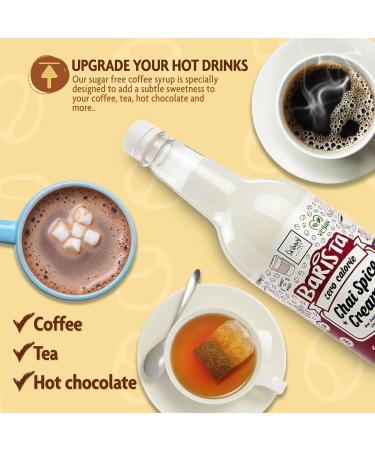 Skinny Food Co Chai Coffee Creamer 1L - Non-Dairy Vegan Fat-Free Liquid Creamer - Sugar-Free Skinny Creamer for Coffee, Tea, Smoothies, Porridge - Chai Spice Flavor - 1 L (Pack of 1) - Buy Online on GoSupps.com