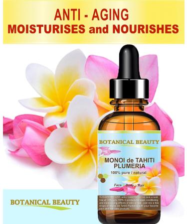 Botanical Beauty MONOI DE TAHITI PLUMERIA OIL Frangipani Pure Natural Virgin Unrefined RAW 1 Fl. Oz.- 30 ml for FACE SKIN BODY HAIR NAILS - Buy Online on GoSupps.com