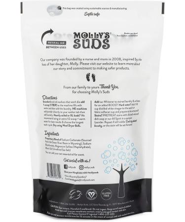 Molly's Suds Original Laundry Detergent Powder - Natural & Organic Unscented Washing Detergent - 120 Loads - Buy Online on GoSupps.com
