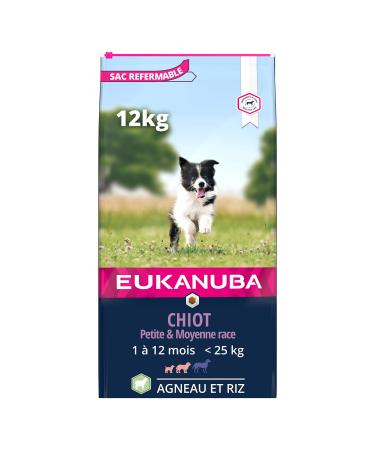 Eukanuba Puppy & Junior Adult Dry Food For Small & Medium Breeds Lamb & Rice 12kg