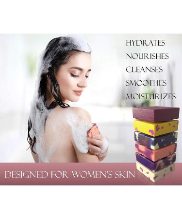 Natural American Goddess Women's Bar Soap 6pk 100% All Natural, Perfume Scents, Essential Oils, Organic Shea Butter, Made in USA - Woman Soap 5 oz - Buy Online on GoSupps.com