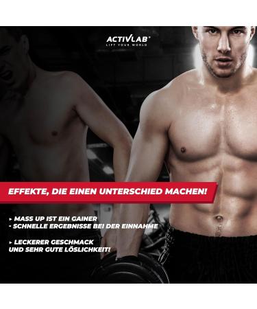 Activlab MASS UP 3kg Weight Gain Protein Powder High Calorie Whey Protein Creatine and Taurine Vanilla Builds Muscle Mass and Strength Massive Mass Gain - Buy Online on GoSupps.com