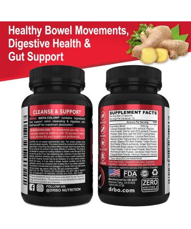 Colon Cleanser Detox - 15 Day Natural Weight Flush Pills for Fast Relief & Gut Health | Bowel Movement Support for Men & Women - Buy Online on GoSupps.com