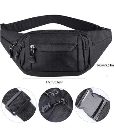 Bellbob Black Belt Pocket Bag - Waterproof Adjustable Hip Bag for Men & Women | Ideal for Carnival Dog Training Hiking & Running - Buy Online on GoSupps.com