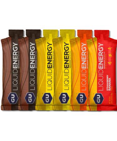 GU Energy GU Liquid Energy Gel 6 x 60 g Test Gels 6 Different Gels Pack of 6