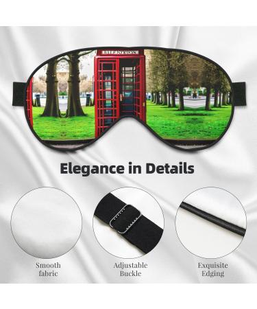 SSIMOO British Phone Booth Eye Mask | Soft Sleep Eye Patch for Women | Travel & Relaxation | Breathable Black Design - Buy Online on GoSupps.com