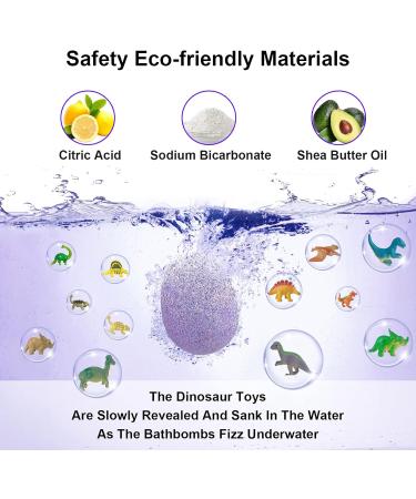 Gute Kids Dinosaur Egg Bath Bombs Set with Toys - 12 Pack | Organic, Safe & Fun Bath Bombs Gift Set for Boys, Girls & Women | Relaxing Fizzy Bath Bombs Kit - Buy Online on GoSupps.com
