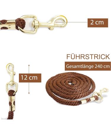 Stylish Brown Lead Rope for Horses Ponies Donkeys & Goats - Durable Tie Rope in Multiple Designs - Buy Online on GoSupps.com