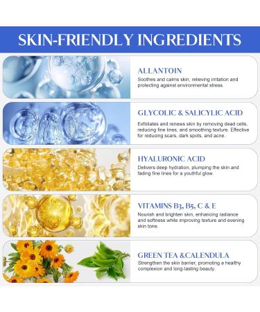 Glycolic Acid Peel Pads - 10% Glycolic & 2% Salicylic Acid Face & Body Cleansing Pads with Vitamins B3 C E Green Tea Calendula - 60 Count - Buy Online on GoSupps.com