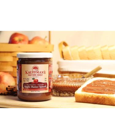 Kauffman's Fruit Farm Spiced Apple Butter - Homemade, No Sugar Added, Kosher, Non-GMO, Gluten Free - Ideal for Baking, Spreading, or BBQ Sauce! (Pack of 2) - Buy Online on GoSupps.com