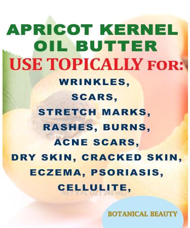 Botanical Beauty APRICOT KERNEL OIL BUTTER Pure Natural Virgin Unrefined RAW for FACE SKIN BODY DAMAGED HAIR NAILS. Rich in Gamma Linoleic Acid Vitamin E (4 Fl Oz) 4 Fl Oz (Pack of 1) - Buy Online on GoSupps.com