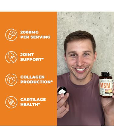 Glucosamine Chondroitin MSM Joint Support Supplement & High Potency MSM Supplement (2000mg per Serving) for Cartilage & Joint Health - Buy Online on GoSupps.com