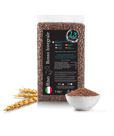 13 di Ilaria Italian Wholegrain Red Rice 1 kg Gluten-Free Rich in Fiber and Antioxidants Crunchy and Aromatic Grown in Piedmont Ideal for a Healthy and Balanced Diet | 13 by Ilaria
