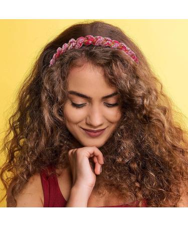 Braided Floral Headbands - 6 Piece Set for Girls & Women | Adjustable, Elastic, Stretch Fabric Hair Accessory - Ideal for Hair Styling - Buy Online on GoSupps.com