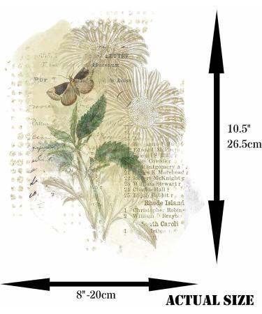 Greenery Overlay Rice Paper 8x10.5 inch - 6 Different Printed Mulberry Paper Images for Decoupage Crafts and Mixed Media Art - Buy Online on GoSupps.com