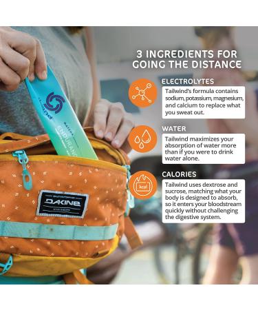 Tailwind Grab-and-Go Endurance Fuel Singles (Pack of 8) - Hydration Drink Mix with Electrolytes and Carbs - Non-GMO, Gluten-Free, Vegan - No Soy or Dairy - Buy Online on GoSupps.com