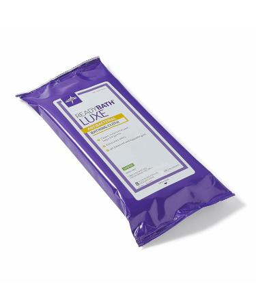 Medline ReadyBath LUXE Antibacterial Body Cleansing Cloth Wipes - Scented, Extra Thick Wipes (192 Total Wipes) - Buy Online on GoSupps.com