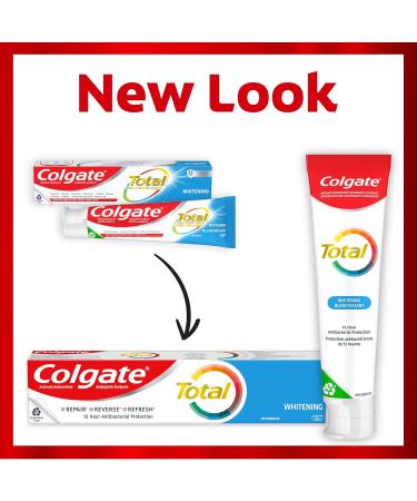 Colgate Total Whitening Toothpaste - 3 Pack 120 mL Fluoride Teeth Whitening Toothpaste Stain Removal with Tartar Protection Brightens Your Smile Prevents Cavities Protects Sensitive Teeth - Buy Online on GoSupps.com