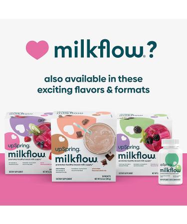 UpSpring MilkFlow Fenugreek & Blessed Thistle Drink - Berry Flavor, 16 Packets (10g Each) for Lactation Support - Buy Online on GoSupps.com