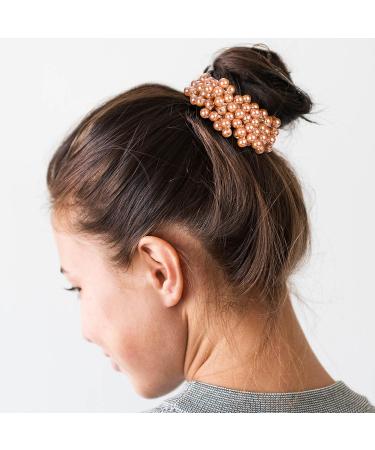 HINZIC 4PCS Pearl Hair Ties - Elegant Elastic Scrunchies for Women and Girls - Buy Online on GoSupps.com