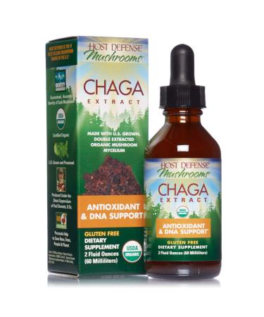 Host Defense Chaga Extract Antioxidant and DNA Support Mushroom Supplement Plain 2 fl oz 2 Fl Oz (Pack of 1)