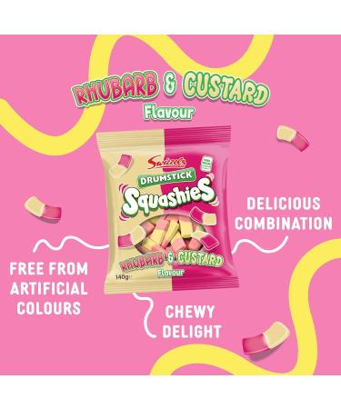 Squashies Drumstick Rhubarb & Custard 140g - Buy Online on GoSupps.com