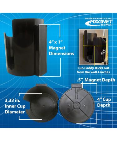 Master Magnetics 7583 Magnetic Cup Holder - Black | Keep Your Beverage Within Reach | Ideal for Home & Office - Buy Online on GoSupps.com