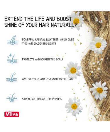 Milva Shampoo with Natural Camomile Extract - 200ml for Softness & Shine | International Shipping Available - Buy Online on GoSupps.com