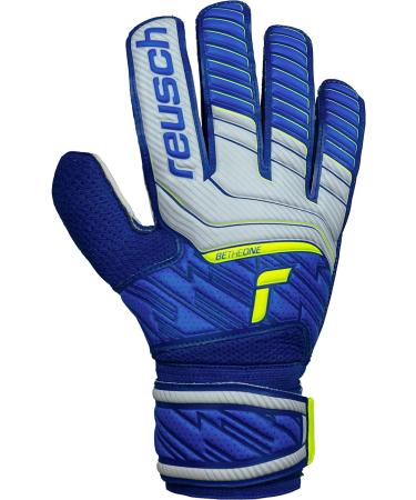 Reusch Unisex Goalkeeper Gloves for Adults - Men's Attract - Outdoor Seam Cut All Field Surfaces - Blue/Gray Size 8.5 - Buy Online on GoSupps.com