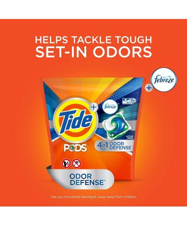 Tide PODS Plus Febreze Sport Odor Defense Laundry Detergent Pacs - Active Fresh Scent - 26 Count Pack - Buy Online on GoSupps.com