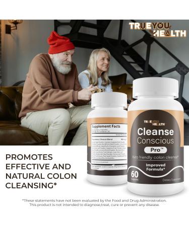 Cleanse Conscious Pro - Improved Formula - Our Best Keto Friendly Colon Cleanse Capsules - Keto Colon Detox Pills for Women & Men - Be Gut Health Cleanse Konscious Keto Activate Colon Cleanse Pills - Buy Online on GoSupps.com