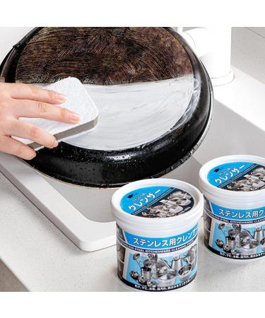 2 Pcs Stainless Steel Cleaning Paste Cookware Cleaning Paste Polish Pastes for Grills Bakeware Dishwashers | Universal Cleaning Cream Cookware Cleaners for Home Restaurant Dobooo - Buy Online on GoSupps.com