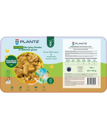 40x150 gr Henart plantz toppers chicken like pouch dog food